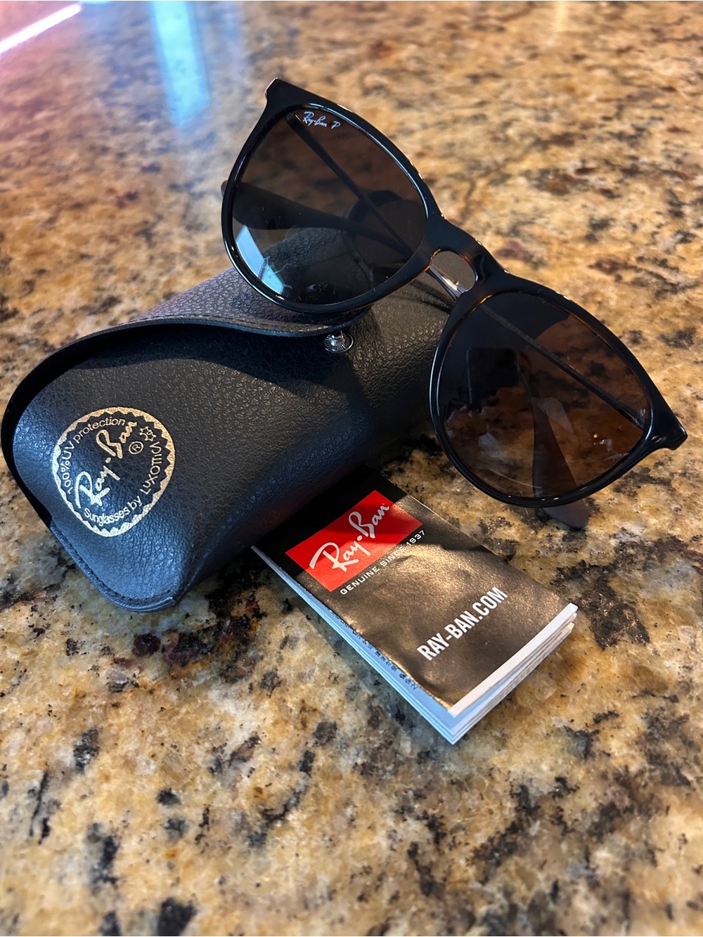 Ray-Ban Black Frames with Brown Lenses Classic Sunglasses